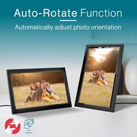 Tiqvi Digitaler Bilderrahmen - WLAN und Frameo App - Bilderrahmen 15.6 Zoll - Touchscreen - Schwarz