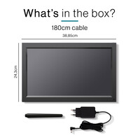 Tiqvi Digitaler Bilderrahmen - WLAN und Frameo App - Bilderrahmen 15.6 Zoll - Touchscreen - Schwarz