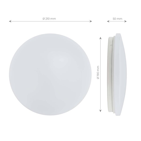 Ledvion Deckenleuchte - 12W - 3000K - 1200 Lumen - Ø21 CM