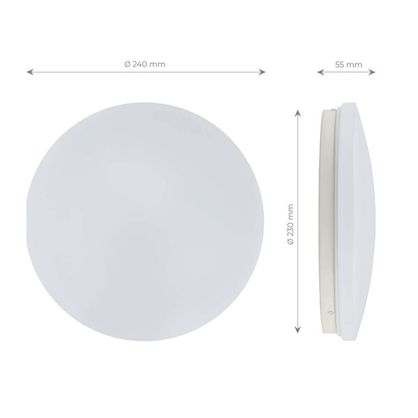 Ledvion Deckenleuchte - 18W - 3000K - 1800 Lumen - Ø24 CM