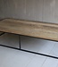 Rene Houtman Salontafel oud eikenhout met ijzeren onderstel 170 cm