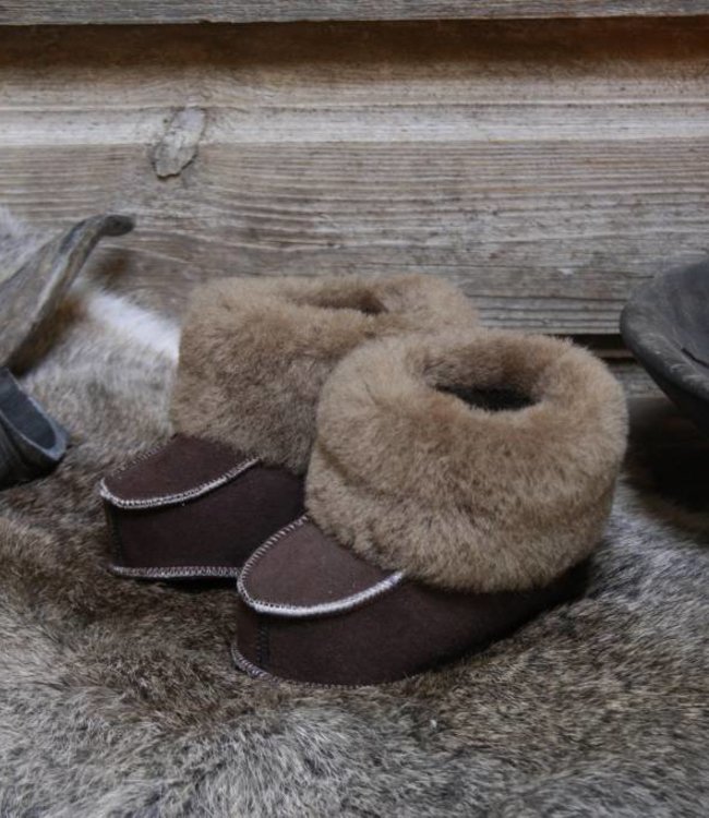 Rene Houtman Babyslofjes  bruin