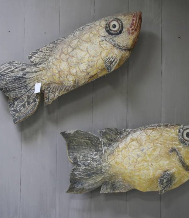 Rene Houtman Houten vis wanddecoratie 110x40