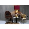 Bordeaux schemerlamp Rich met velvet lampenkap en koperen voet