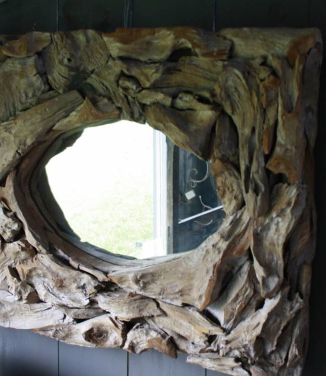 Rene Houtman Wood Spiegel Pure Nature 100 x 82 cm Gerecycled hout