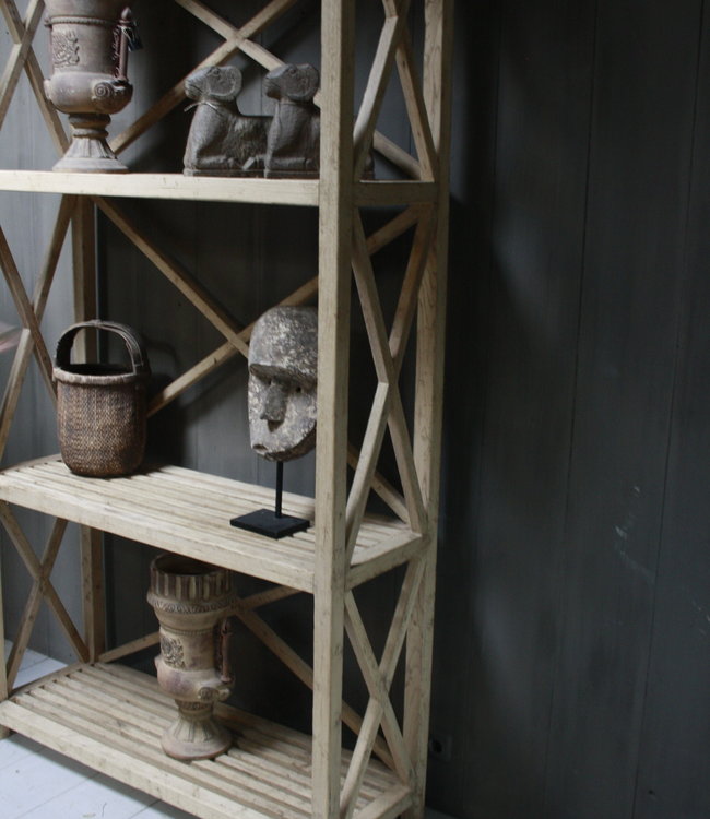 Rene Houtman Avaro Hoge Houten Open Kast 237 cm 3-vaks Ralp Lauren