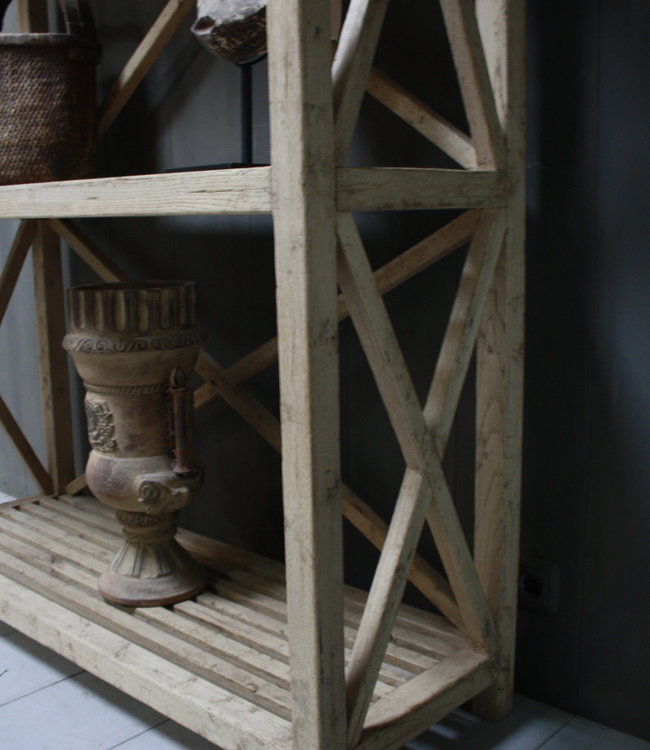 Rene Houtman Avaro Hoge Houten Open Kast 237 cm 3-vaks Ralp Lauren