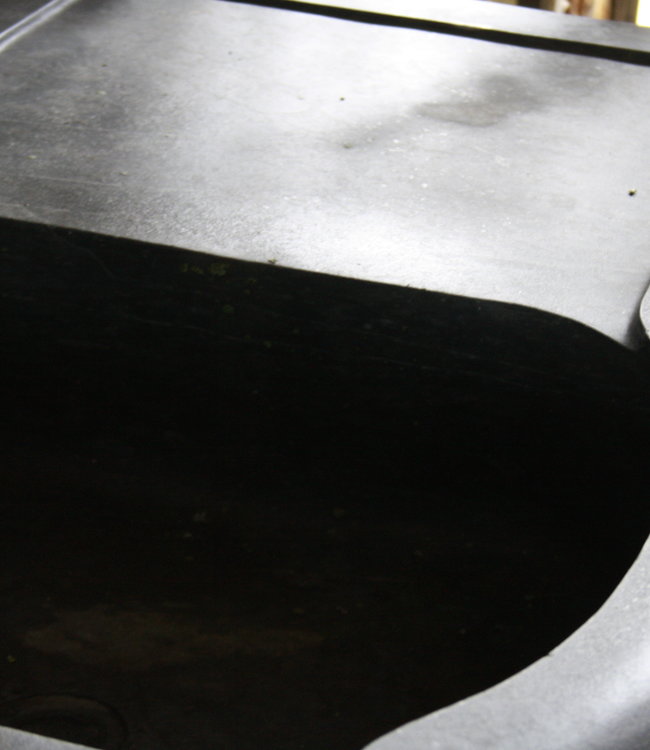 Rene Houtman Badkamermeubel RVS + Belgisch hardstenen blad 130 cm