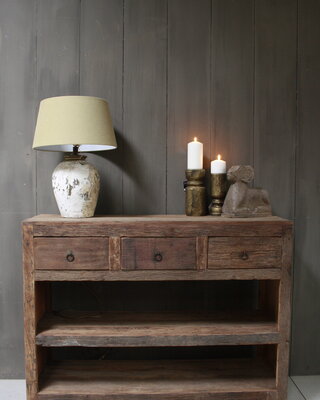 Rene Houtman Wandtafel Bassano met lades en legplanken 120 cm