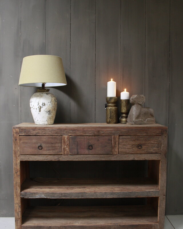 Rene Houtman Wandtafel Bassano met lades en legplanken 120 cm