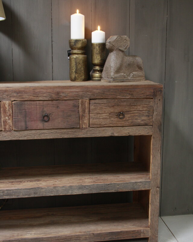 Rene Houtman Wandtafel Bassano met lades en legplanken 120 cm