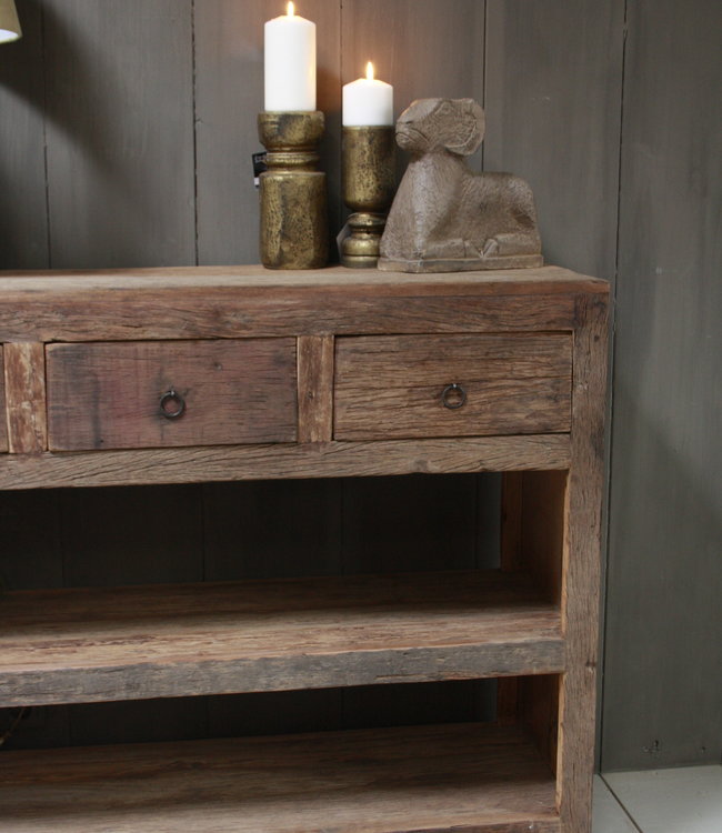 Rene Houtman Wandtafel Bassano met lades en legplanken 120 cm