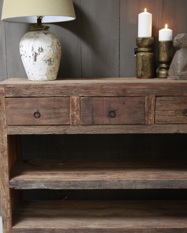 Rene Houtman Wandtafel Bassano met lades en legplanken 120 cm
