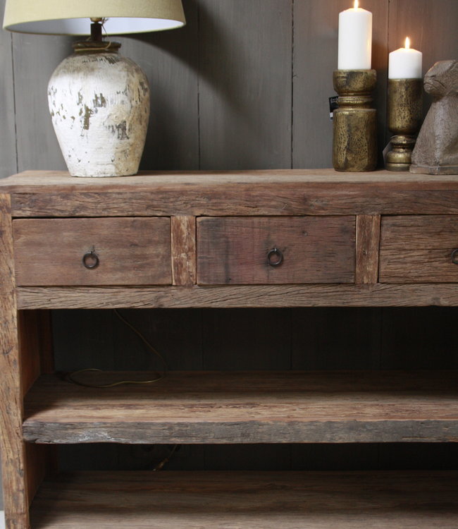 Rene Houtman Wandtafel Bassano met lades en legplanken 120 cm