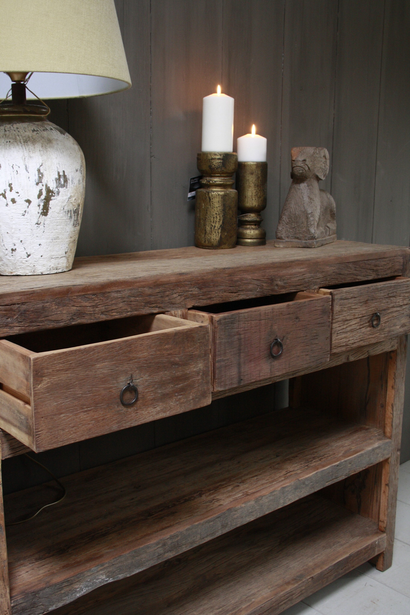 Rene Houtman Wandtafel Bassano met lades en legplanken 120 cm