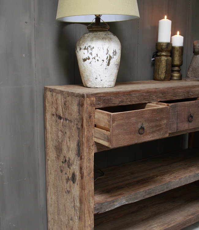 Rene Houtman Wandtafel Bassano met lades en legplanken 120 cm