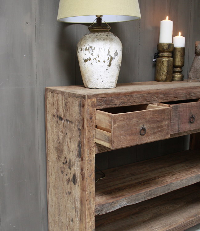 Rene Houtman Wandtafel Bassano met lades en legplanken 120 cm