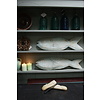 Houten decoratie vis blauw/groen verweerd 71 cm