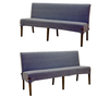Eva Eetkamerbank Stof Met Detail Leder
