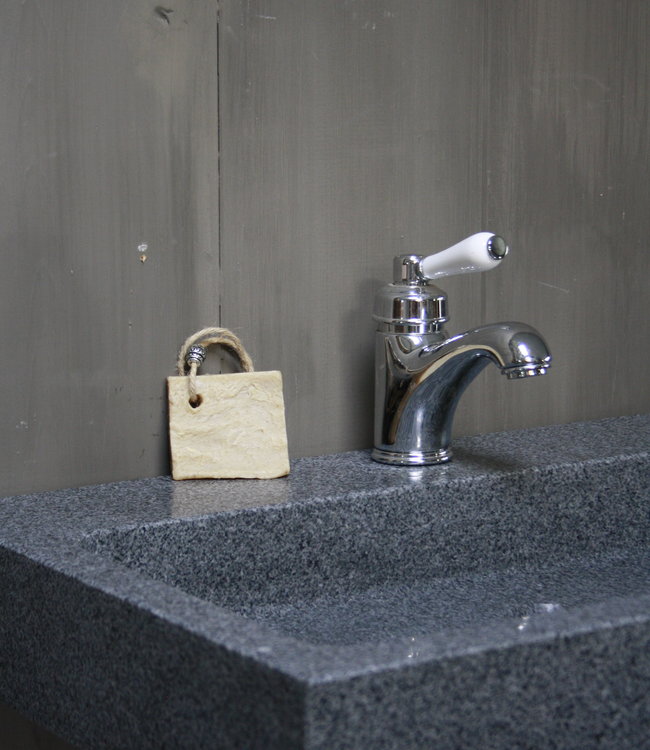 Rene Houtman Landelijk badkamermeubel grijs 140 cm met 4 lades en dubbele spoelbak