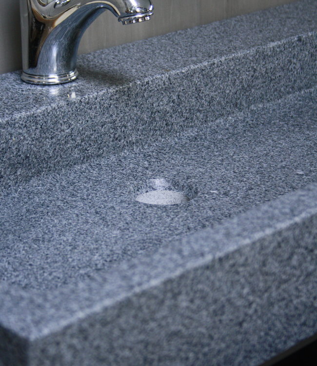 Rene Houtman Landelijk badkamermeubel grijs 140 cm met 4 lades en dubbele spoelbak