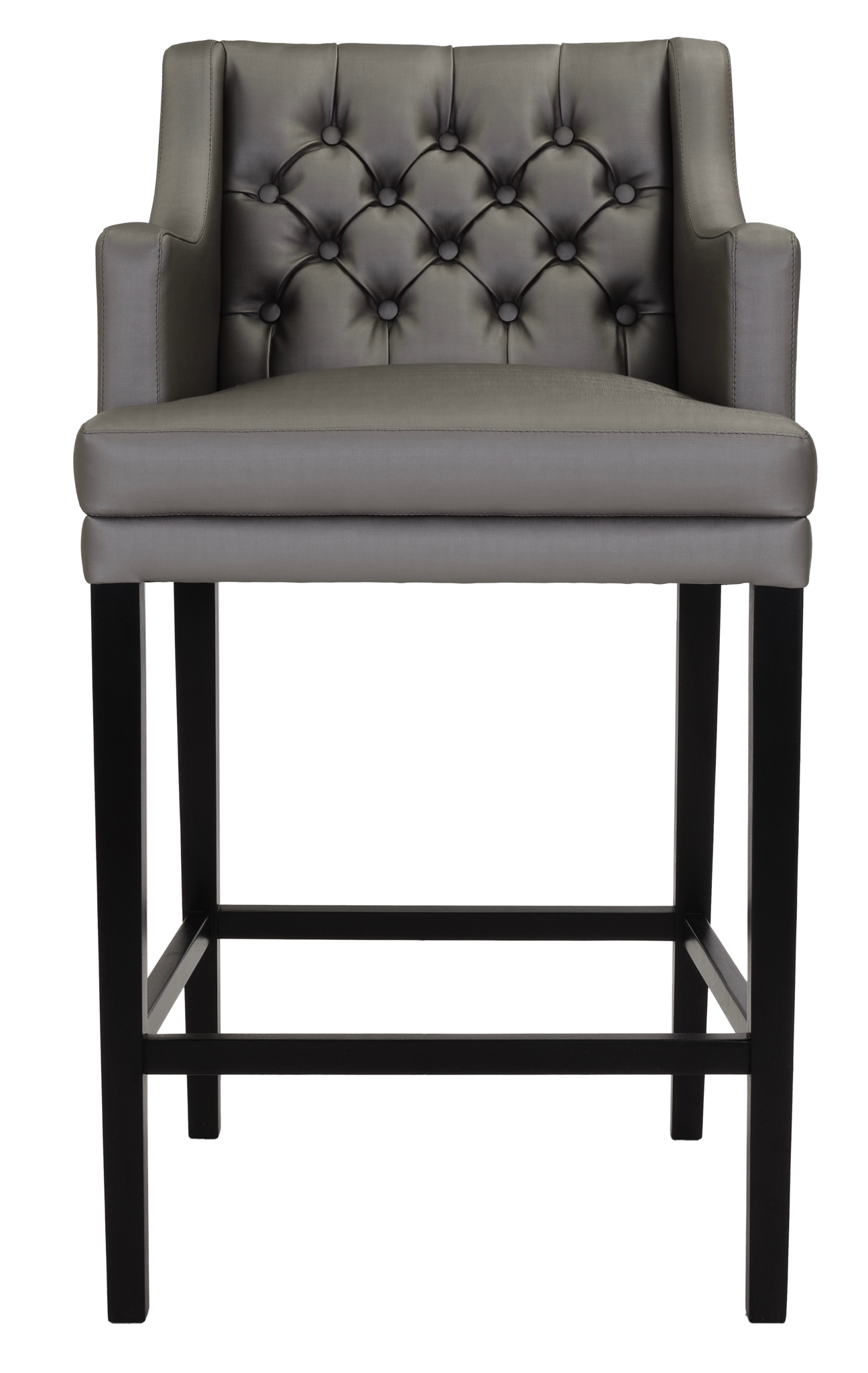 Rene Houtman Barstoel River Silkor Grey Poot Zwart 107 cm