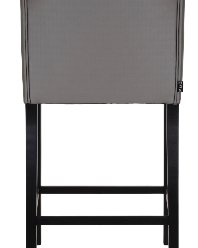 Rene Houtman Barstoel River Silkor Grey Poot Zwart 107 cm