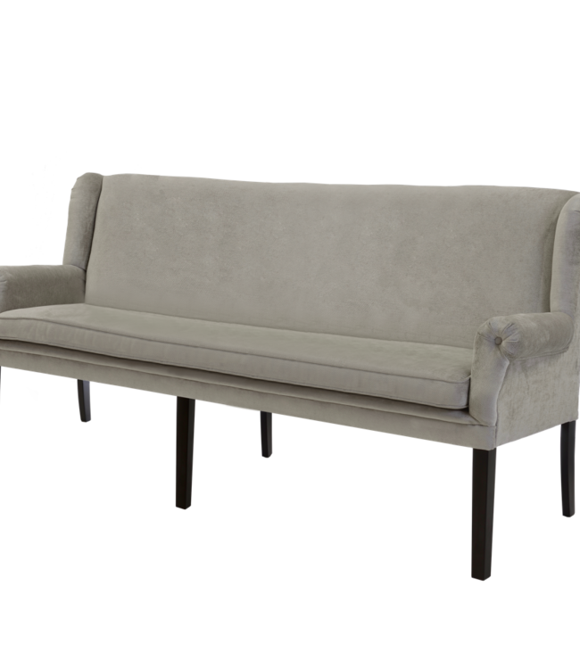 Rene Houtman Jacky Eetkamerbank Stof Grey met armleuningen