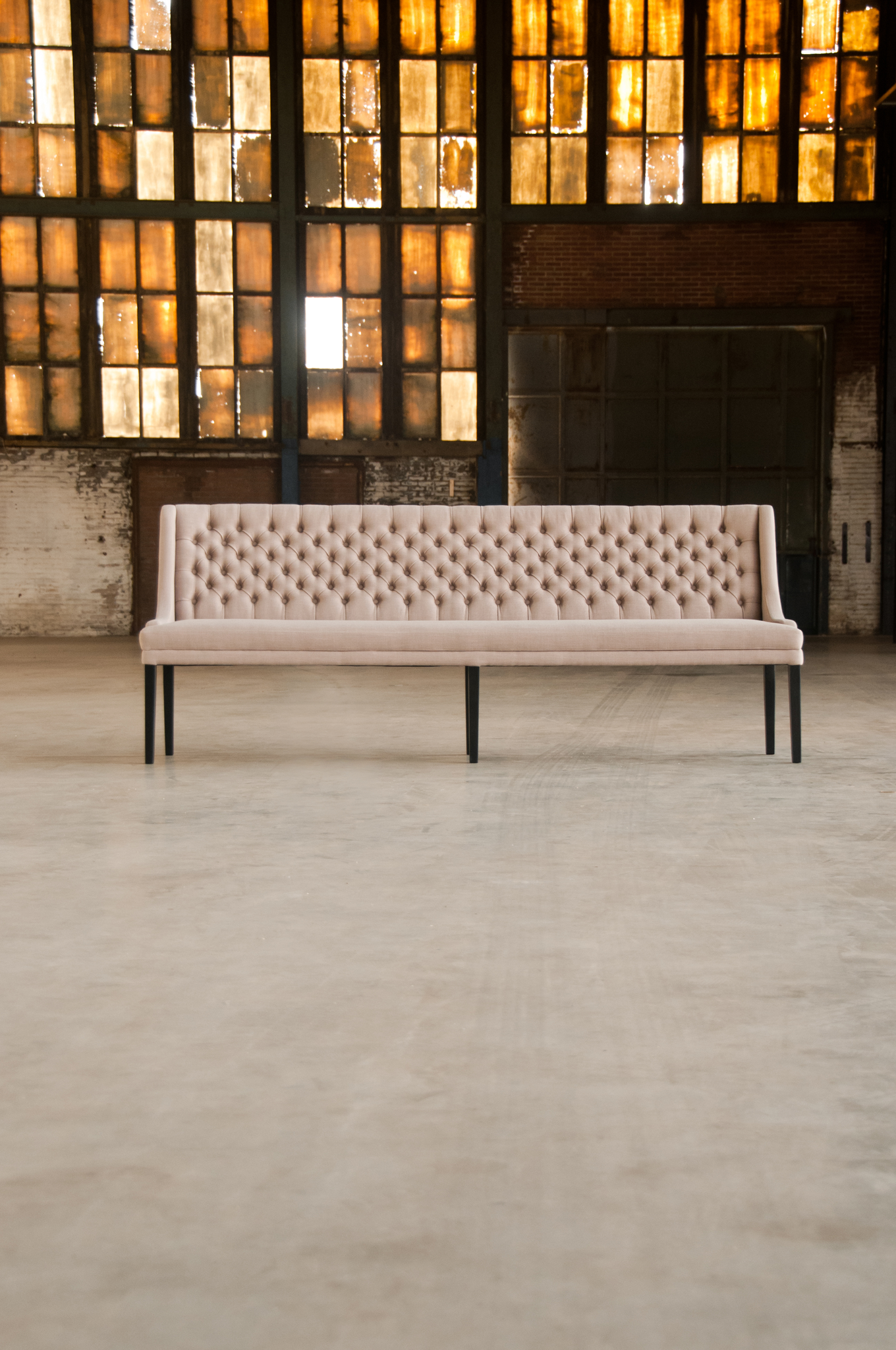 Rene Houtman Jolijn Eetkamerbank Capiton kunstleer Grey