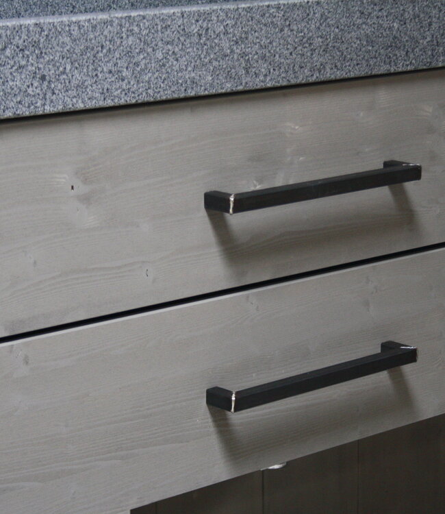 Rene Houtman Zwevend badmeubel 140 cm dubbele spoelbak 2 lades grijs