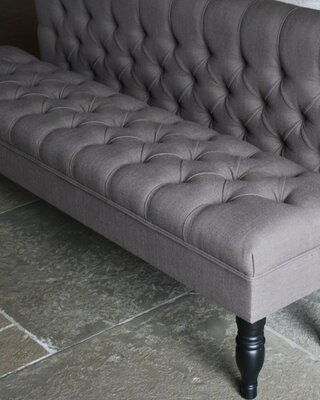 Rene Houtman Bedbankje Gecapitonneerd Bruin 160 x 40 x 47 cm