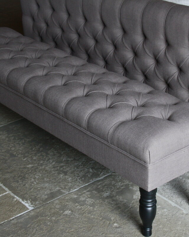 Rene Houtman Bedbankje Gecapitonneerd Bruin 160 x 40 x 47 cm