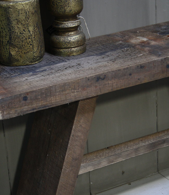 Rene Houtman Oud Houten Krukje Ruben 84 cm