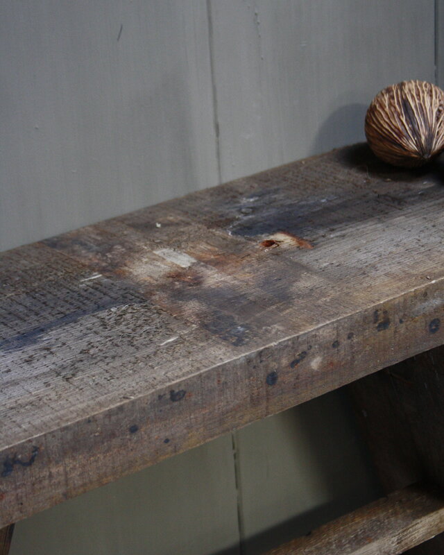 Rene Houtman Oud Houten Krukje Ruben 84 cm