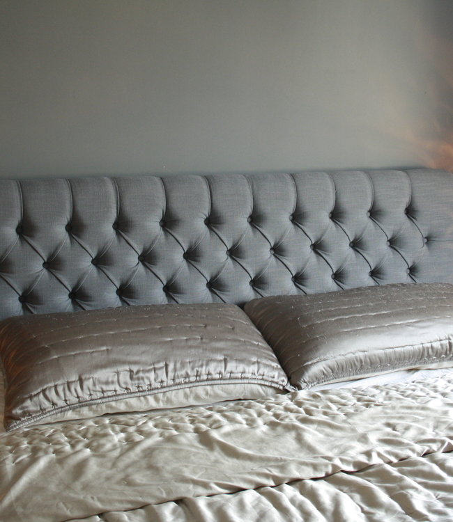 Rene Houtman Darlton Ledikant Gecapitonneerd Stof Grijs