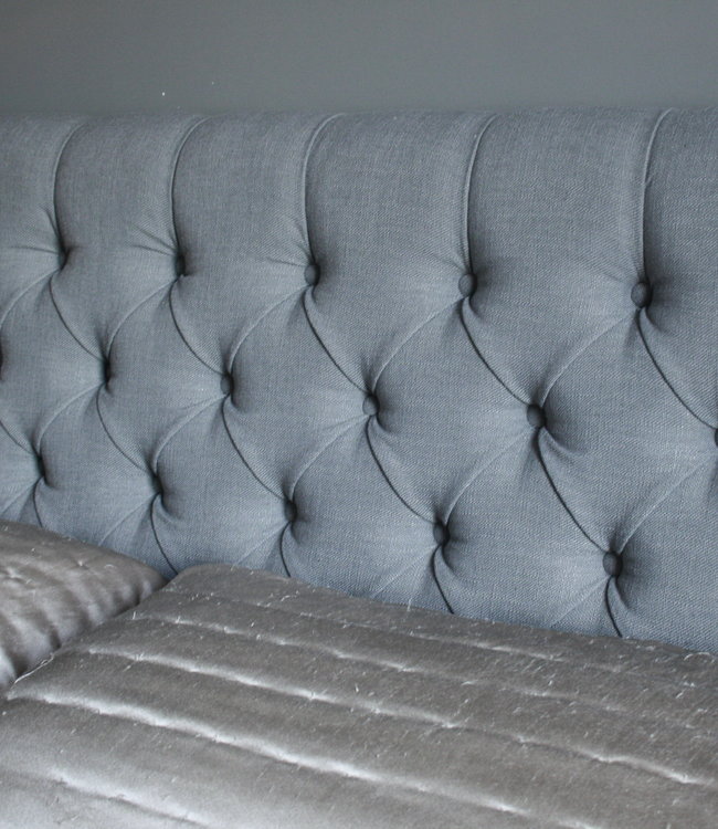 Rene Houtman Darlton Ledikant Gecapitonneerd Stof Grijs