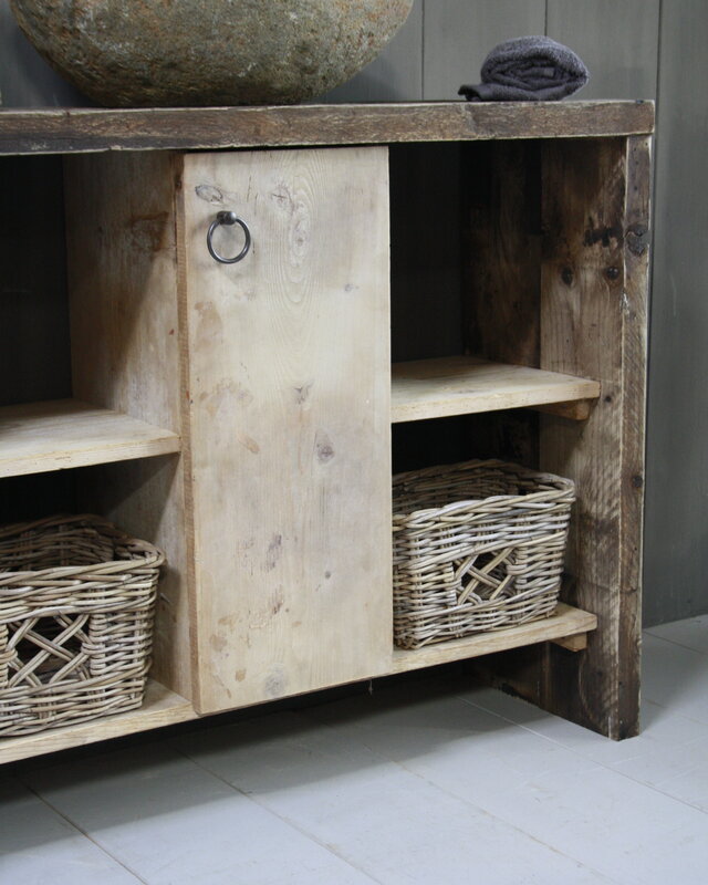 Rene Houtman Oud houten badkamermeubel/Sidetable Kelsey 110 cm