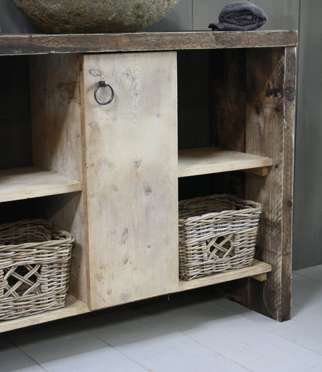 Rene Houtman Oud houten badkamermeubel/Sidetable Kelsey 110 cm