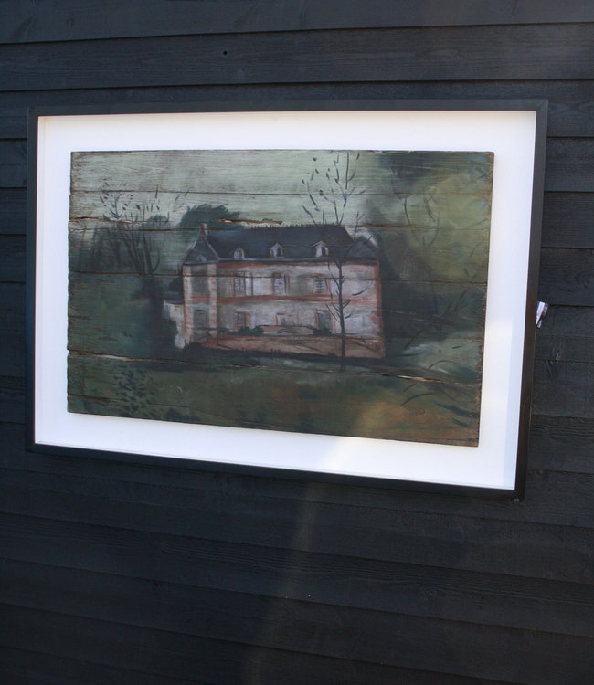Home Schilderij Hout Huis 134 cm