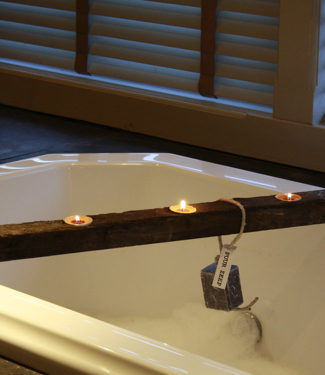 Rene Houtman Badplank/badbrug Eiken Wagondeel Kaarsjes 81 x 5 cm