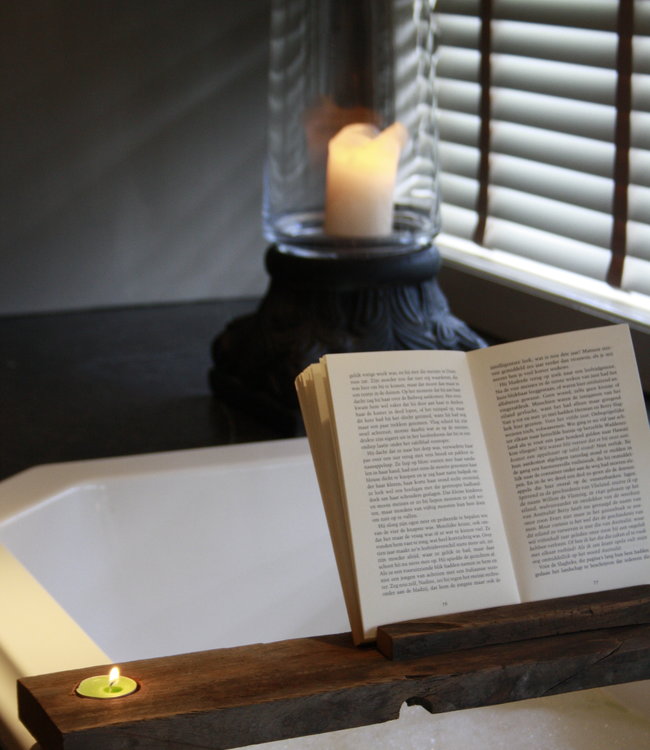 Rene Houtman Badplank Met Boekenhouder Eiken Wagonhout