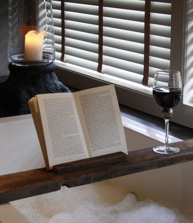 Rene Houtman Badplank Met Boekenhouder Eiken Wagonhout