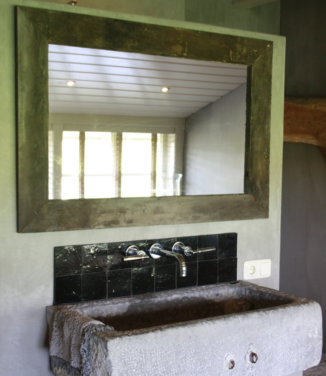 Rene Houtman Spiegel 110 cm oud eiken wagondelen massief