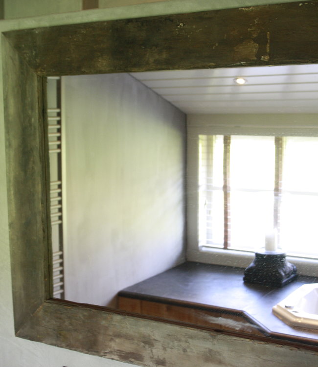 Rene Houtman Spiegel 110 cm oud eiken wagondelen massief