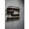 Woody metaal wandrek 4 planken 82 x 100 cm