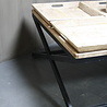 Rene Houtman Salontafel met dienbladen 100 x 100 x 50 cm Rene Houtman Salontafel met dienbladen 100 x 100 x 50 cm