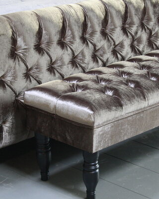 Rene Houtman Bedbankje Gecapitonneerd velvet Light 160 x 40 x 47 cm