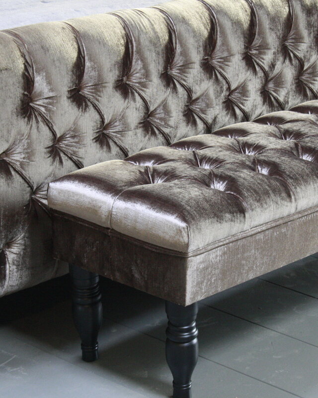 Rene Houtman Bedbankje Gecapitonneerd velvet Light 160 x 40 x 47 cm