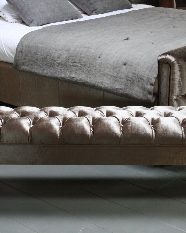 Rene Houtman Bedbankje Gecapitonneerd velvet Light 160 x 40 x 47 cm