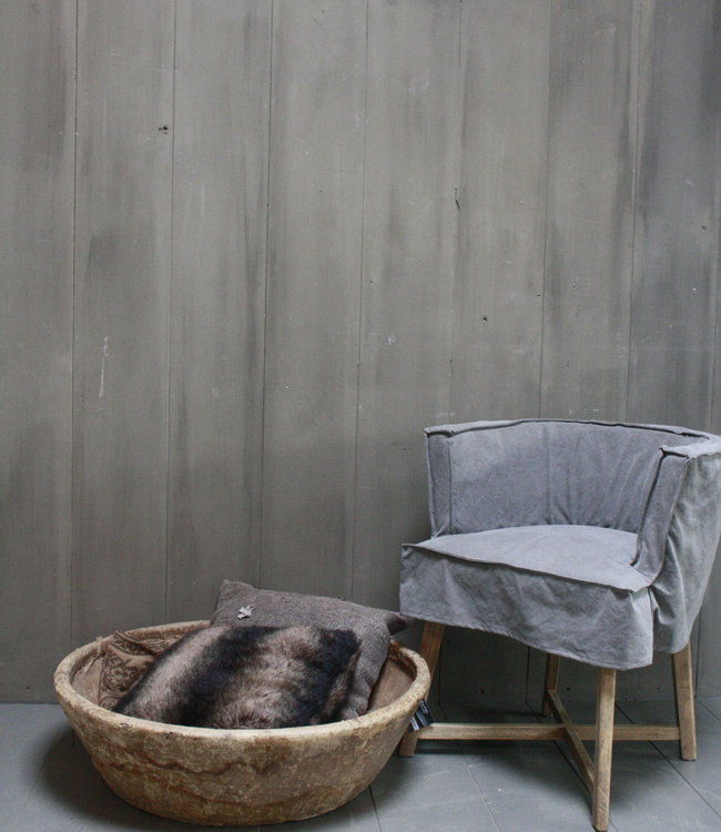 Rene Houtman Oud Indisch Papier-Maché Kom 80 cm